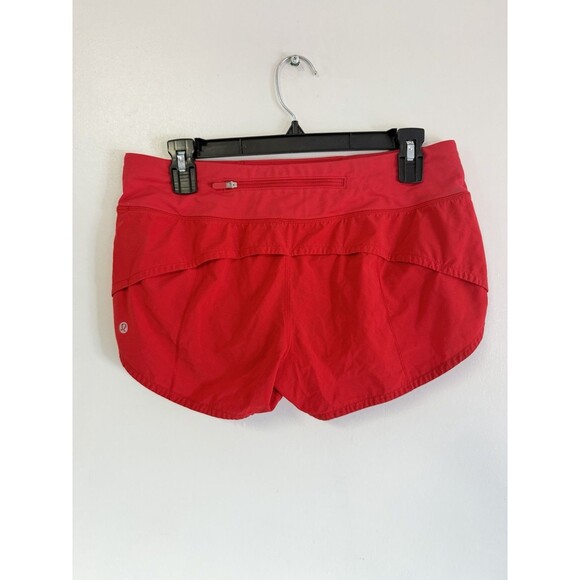 Lululemon Speed Up Shorts Women’s Size 6 Regular Red Athletic Running Lined Zip - Picture 3 of 13